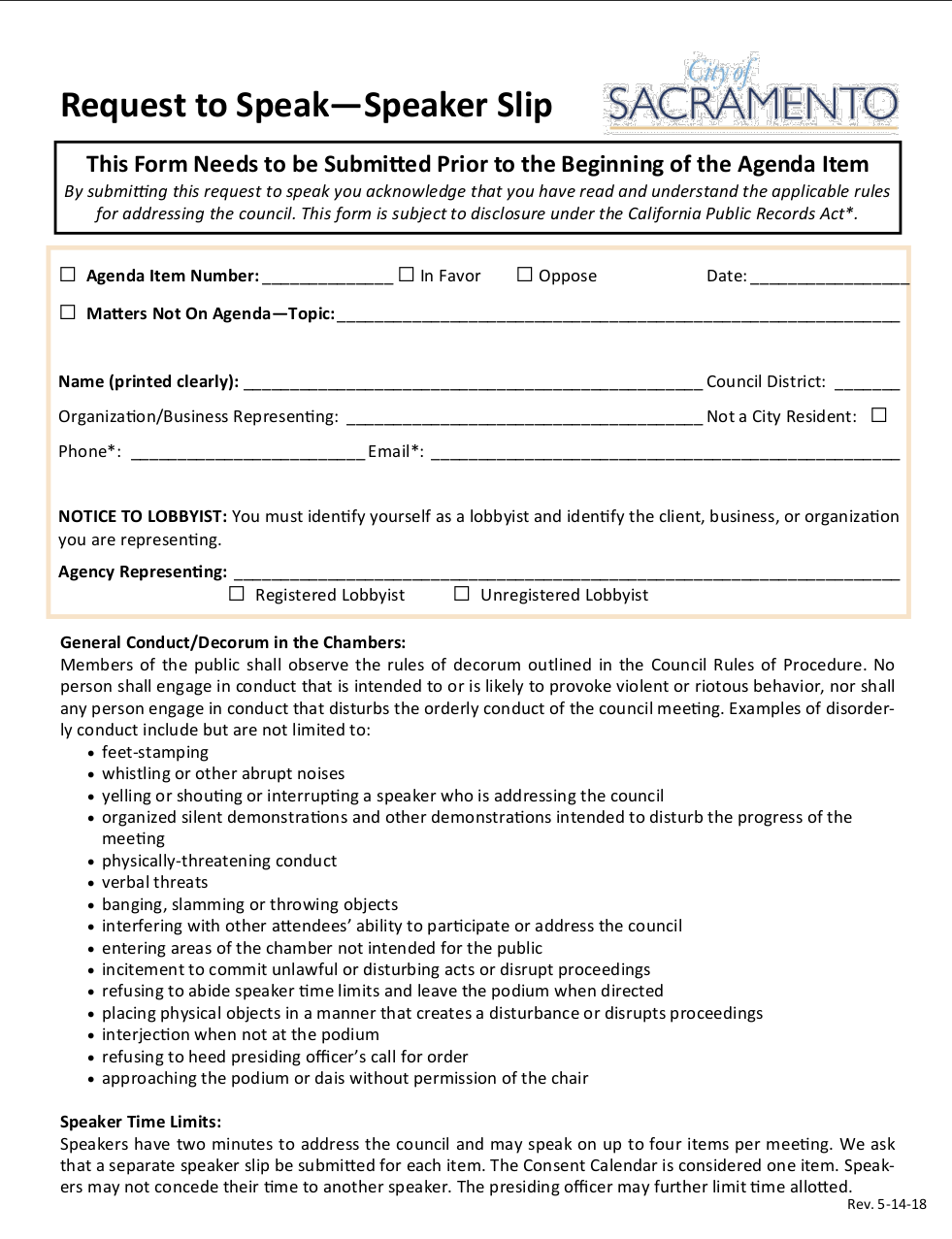 Public Comment Paper How to make a public comment at a city meeting – Strong SacTown