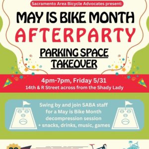 Parking Space Takeover for End of May is Bike Month!