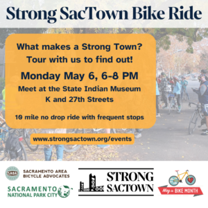 Strong SacTown Bike Ride for May is Bike Month